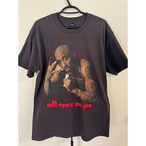Playerytees 2Pac All Eyez On Me Graphic T-Shirt Mens Large Black Rap Tee New